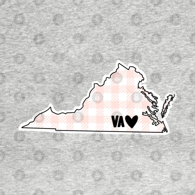 USA States: Virginia (pink plaid) by LetsOverThinkIt